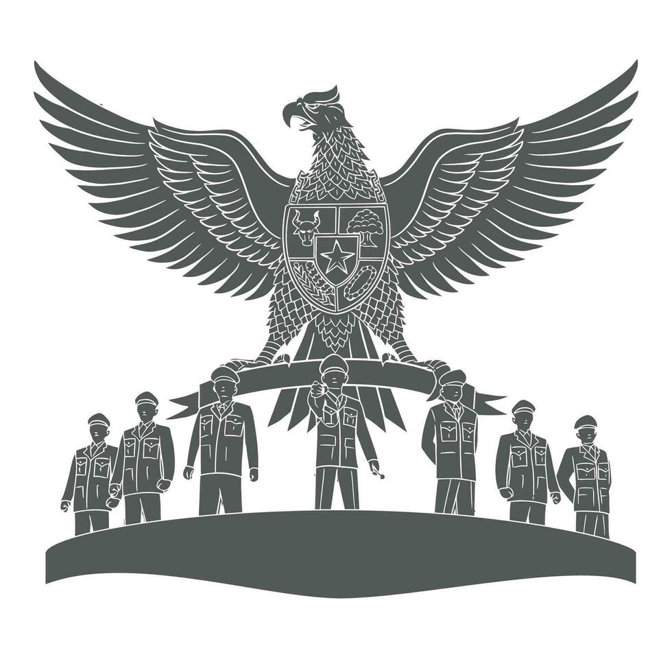 monumen peringatan pancasila sakti g30s pki 30 setembro 1965 vetor