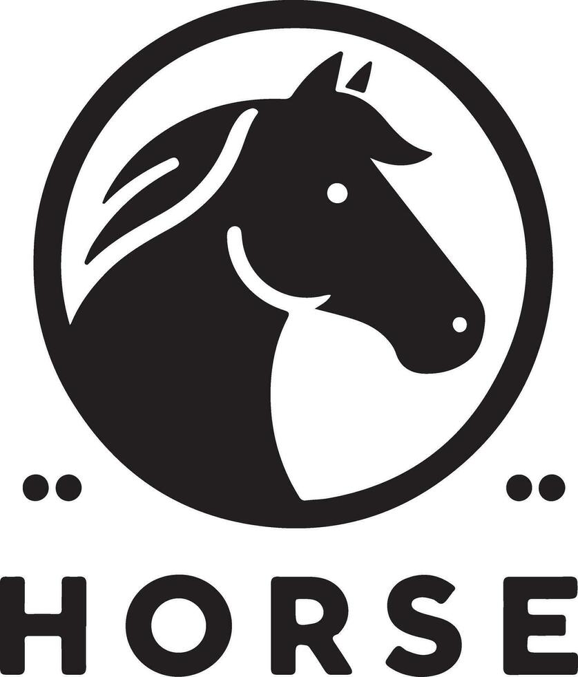 cavalo logotipo vetor arte ilustração, cavalo face logotipo
