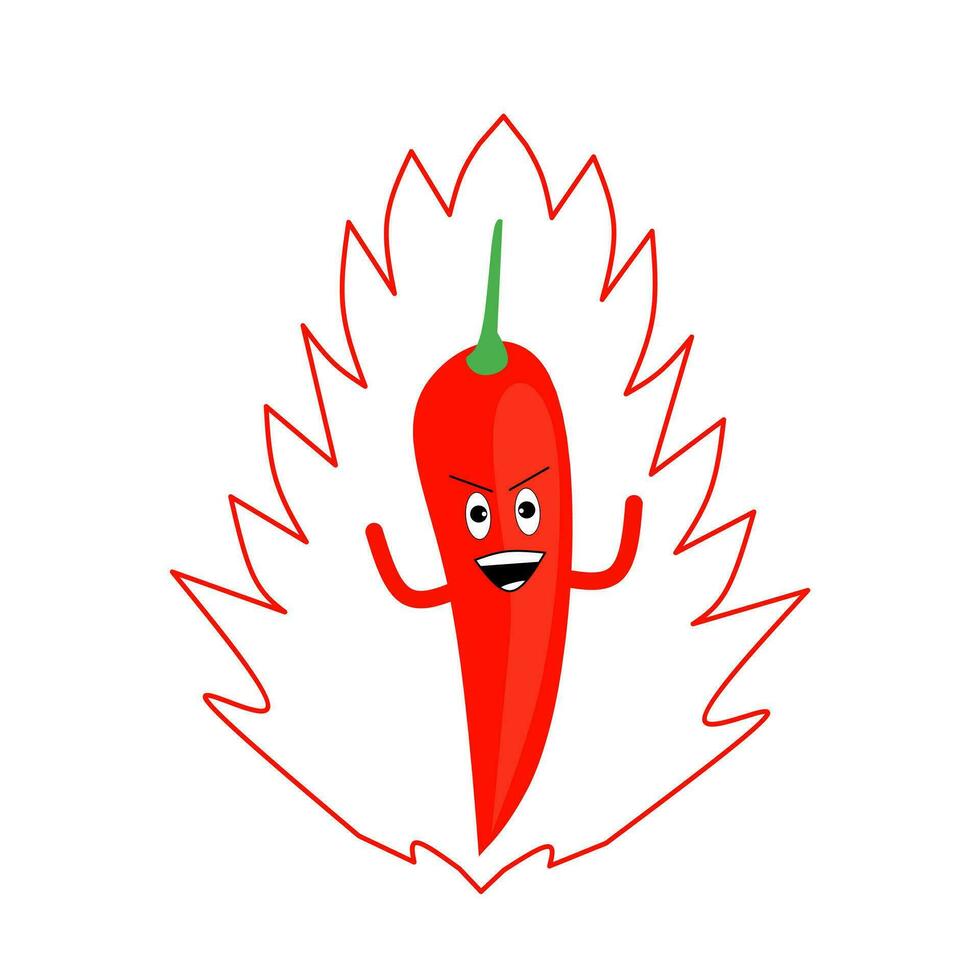 Pimenta ícone ilustração vetor