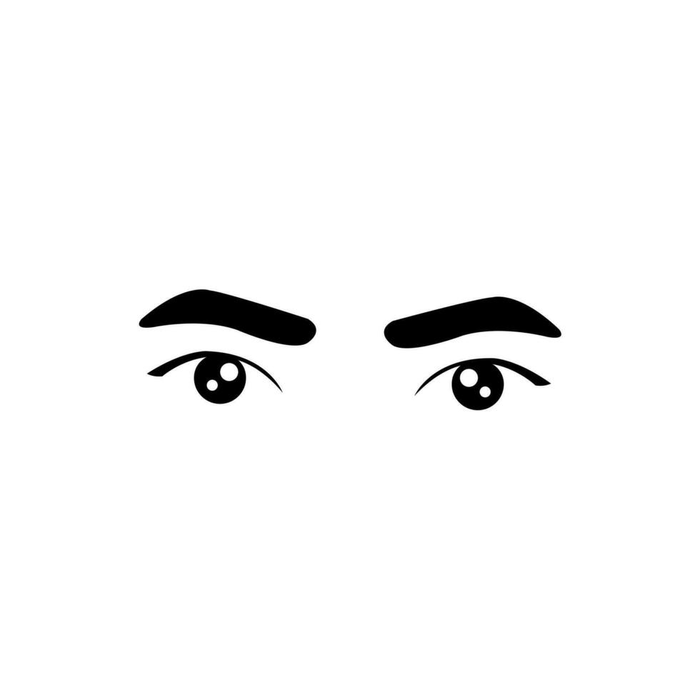 conjunto de olhos de desenhos animados de personagens masculinos e femininos. ilustração vetorial vetor