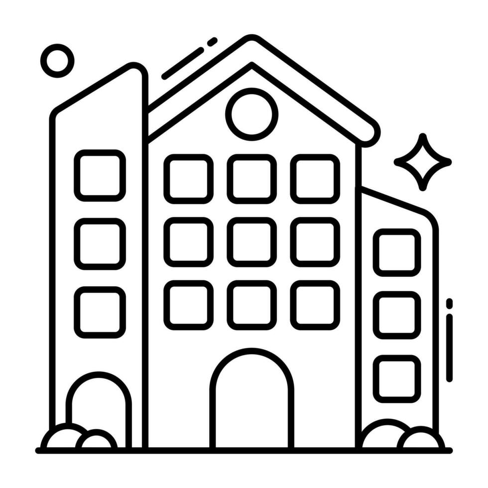 ícone de design moderno de prédio comercial vetor