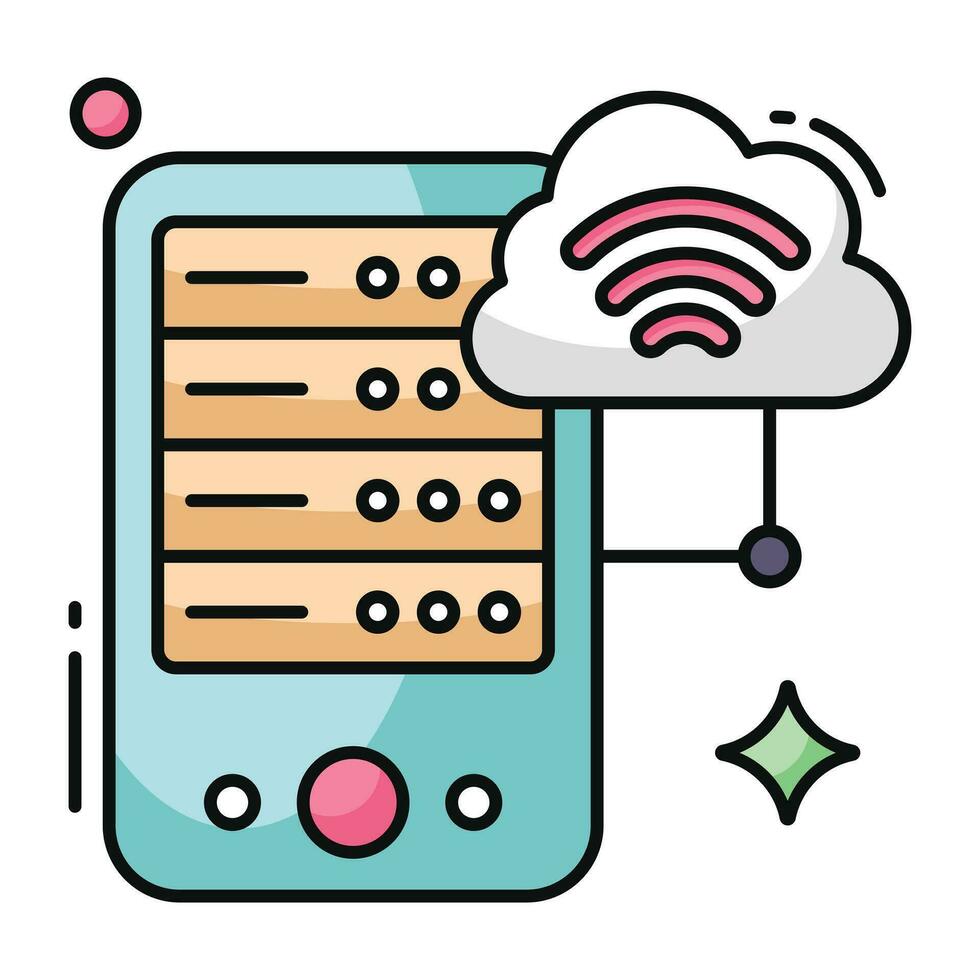 ícone de design perfeito de nuvem wifi vetor
