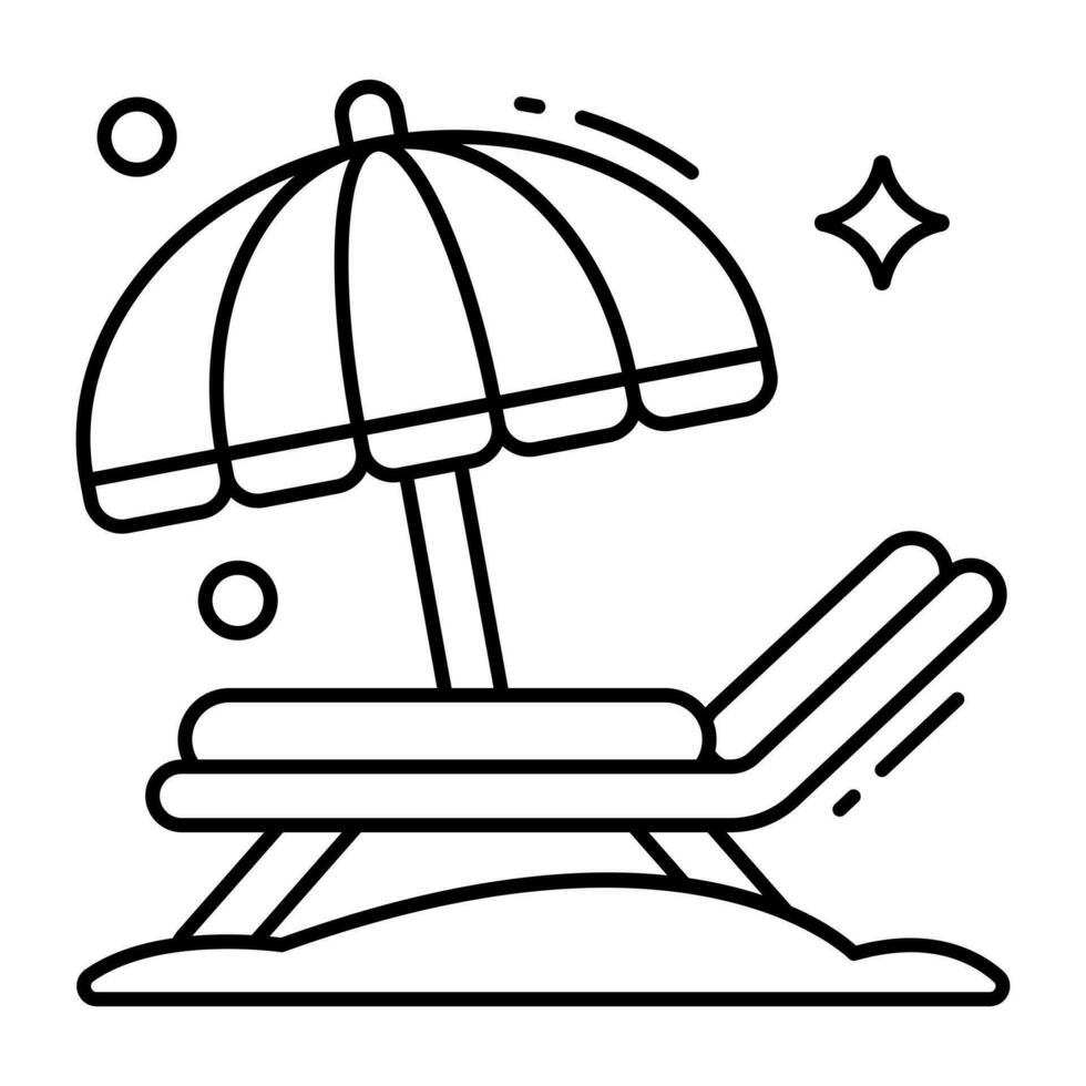 moderno Projeto ícone do área coberta cadeira vetor