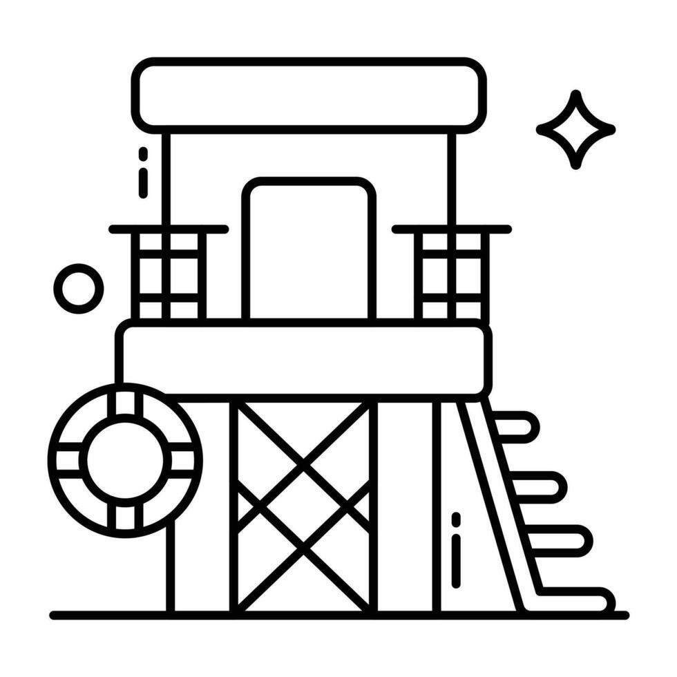 a ícone Projeto do de praia torre vetor