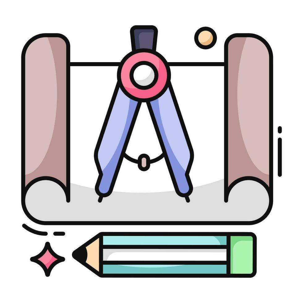 ícone de design criativo de bússola vetor