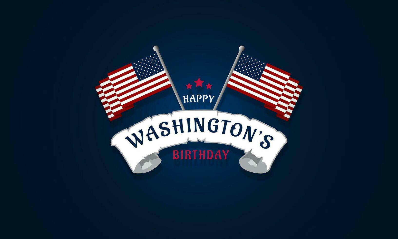 feliz Washington aniversário fundo vetor ilustração