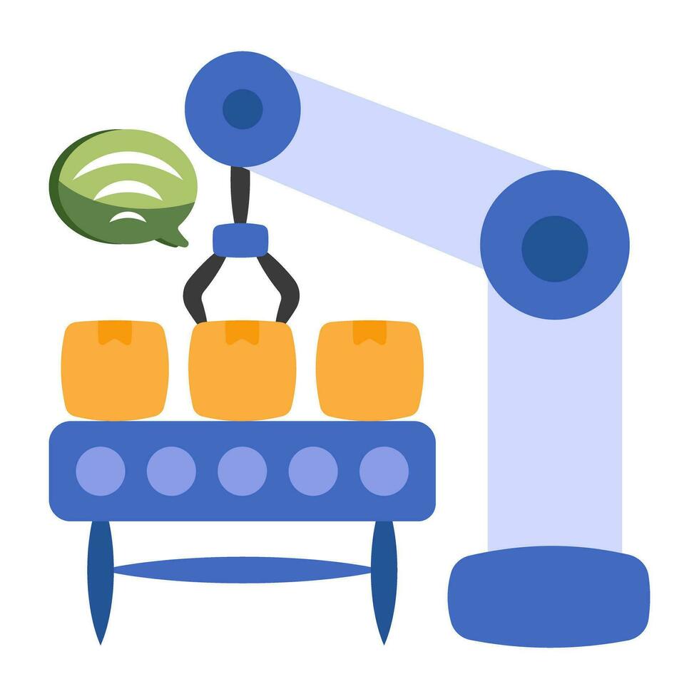 uma único Projeto ícone do automatizado Produção linha vetor