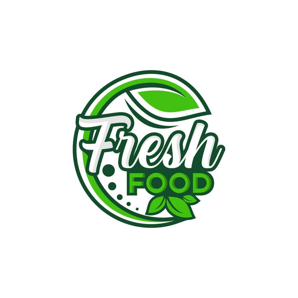 vetor de design de logotipo de alimentos frescos