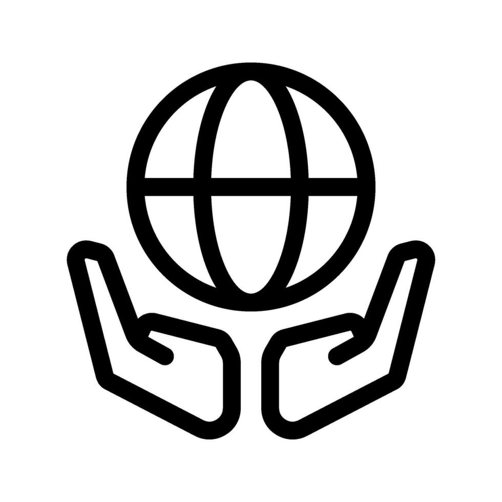 globo mão ícone vetor símbolo Projeto ilustração