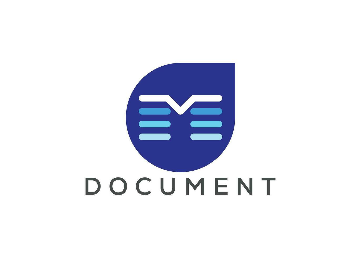 carta m documento monograma logotipo Projeto vetor modelo