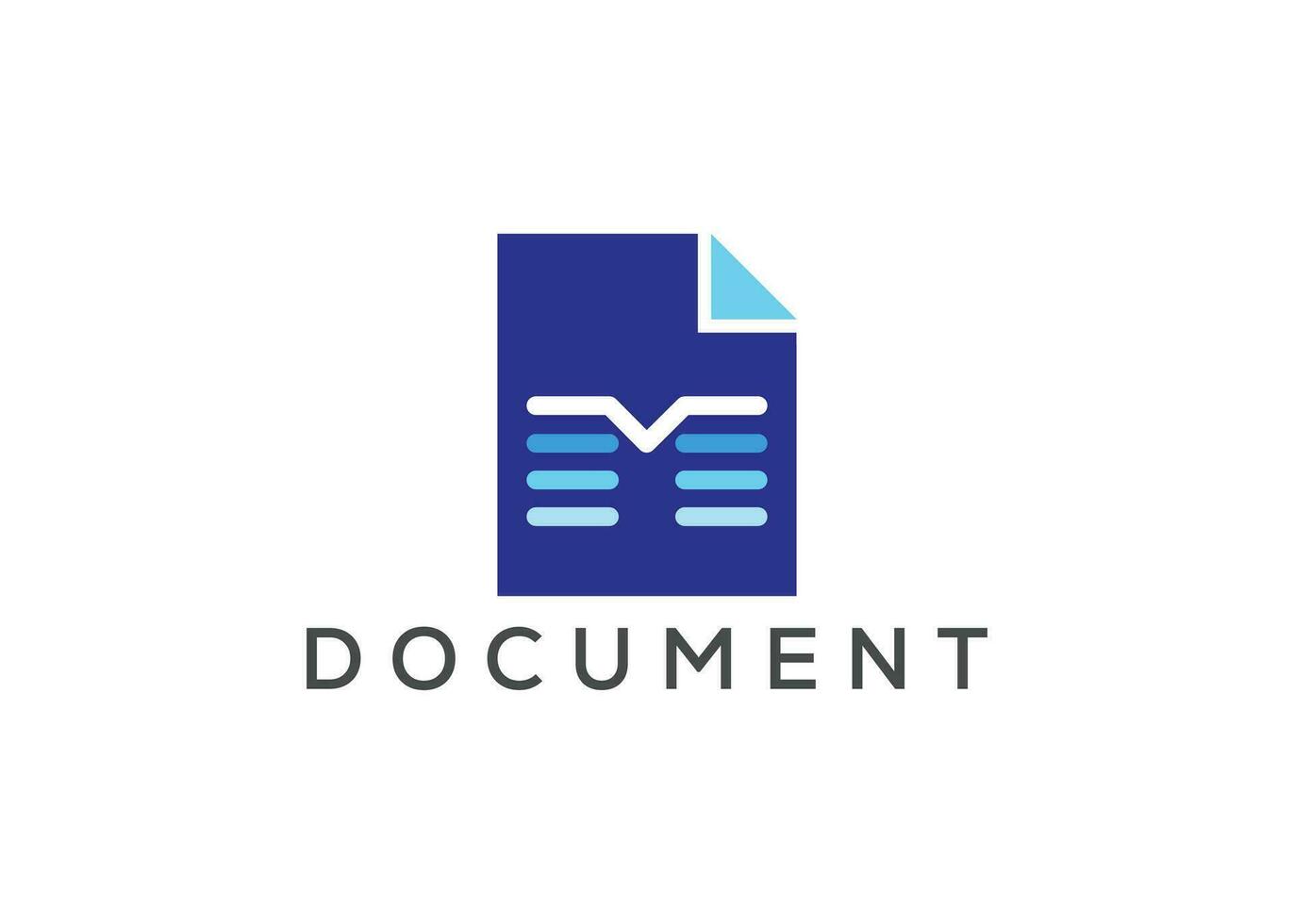 carta m documento monograma logotipo Projeto vetor modelo