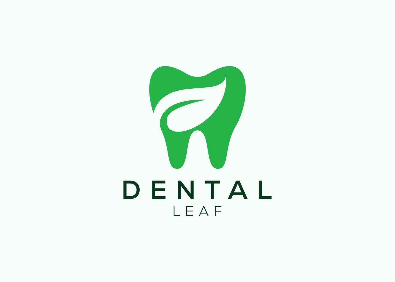 dental folha logotipo Projeto vetor modelo. natural dental vetor logotipo