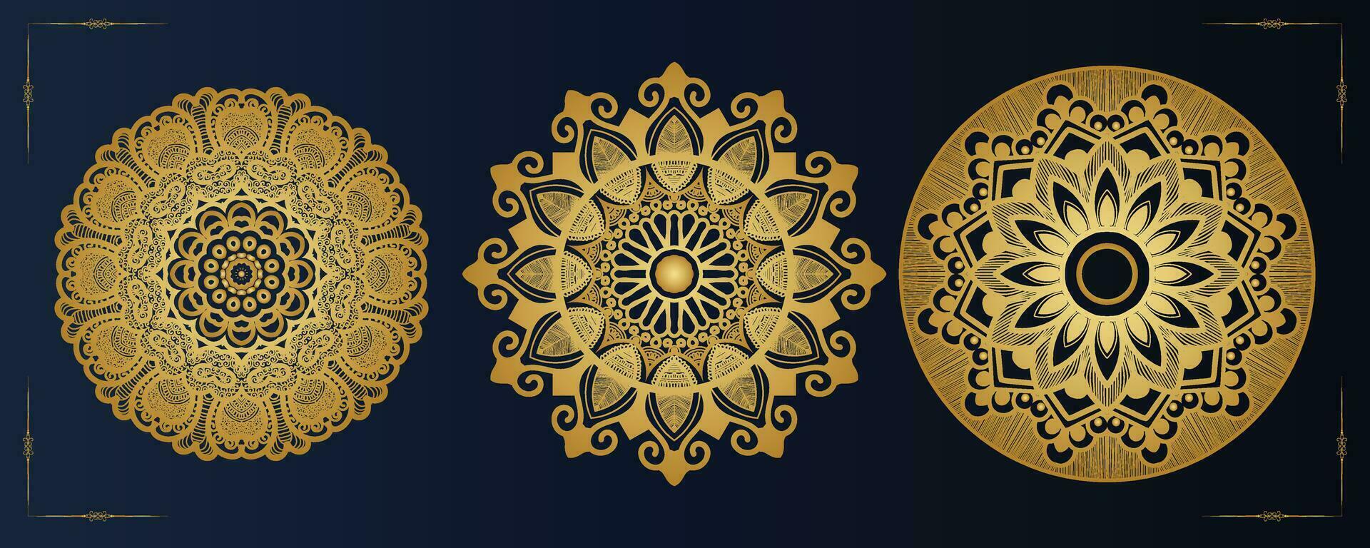 livre vetor luxo mandala modelo fundo e ornamental Projeto para convite, floral mandala. ouro mandala