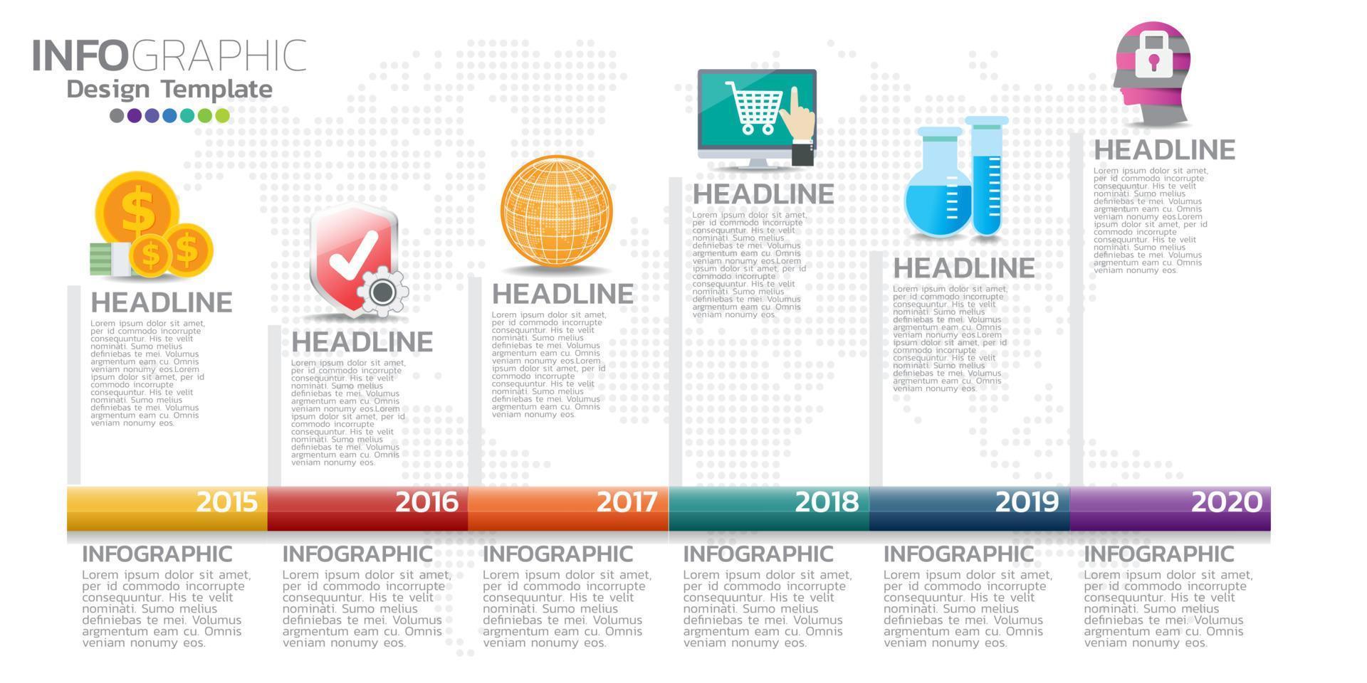 visualização de dados de negócios. gráfico de processo. vetor