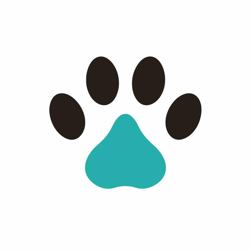 ai gerado animal serviço preenchidas colorida logotipo. compaixão e amor o negócio valores. pata impressão simples ícone. Projeto elemento. ai arte para corporativo branding vetor