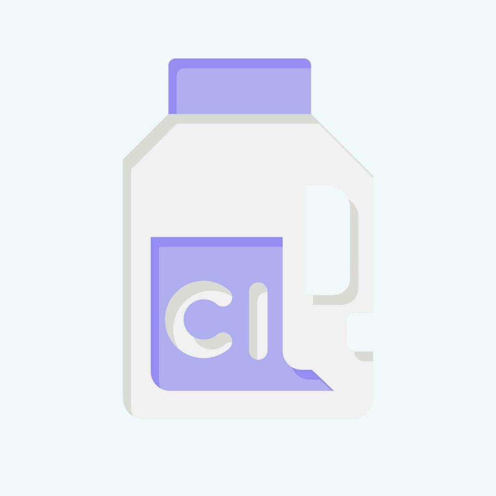 ícone cloro. relacionado para lavanderia símbolo. plano estilo. simples Projeto editável. simples ilustração vetor