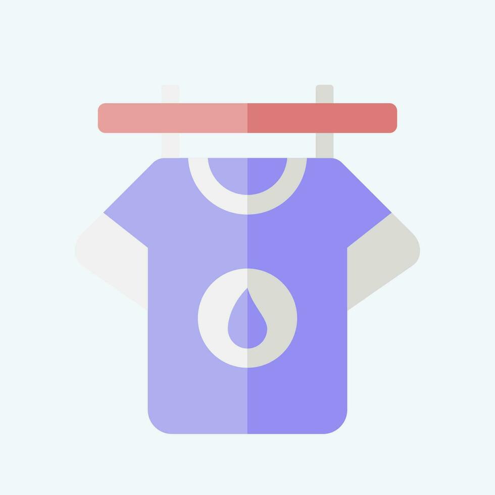 ícone suspensão camiseta. relacionado para lavanderia símbolo. plano estilo. simples Projeto editável. simples ilustração vetor