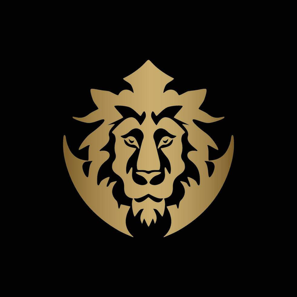 modelo de design de logotipo de leão vetor