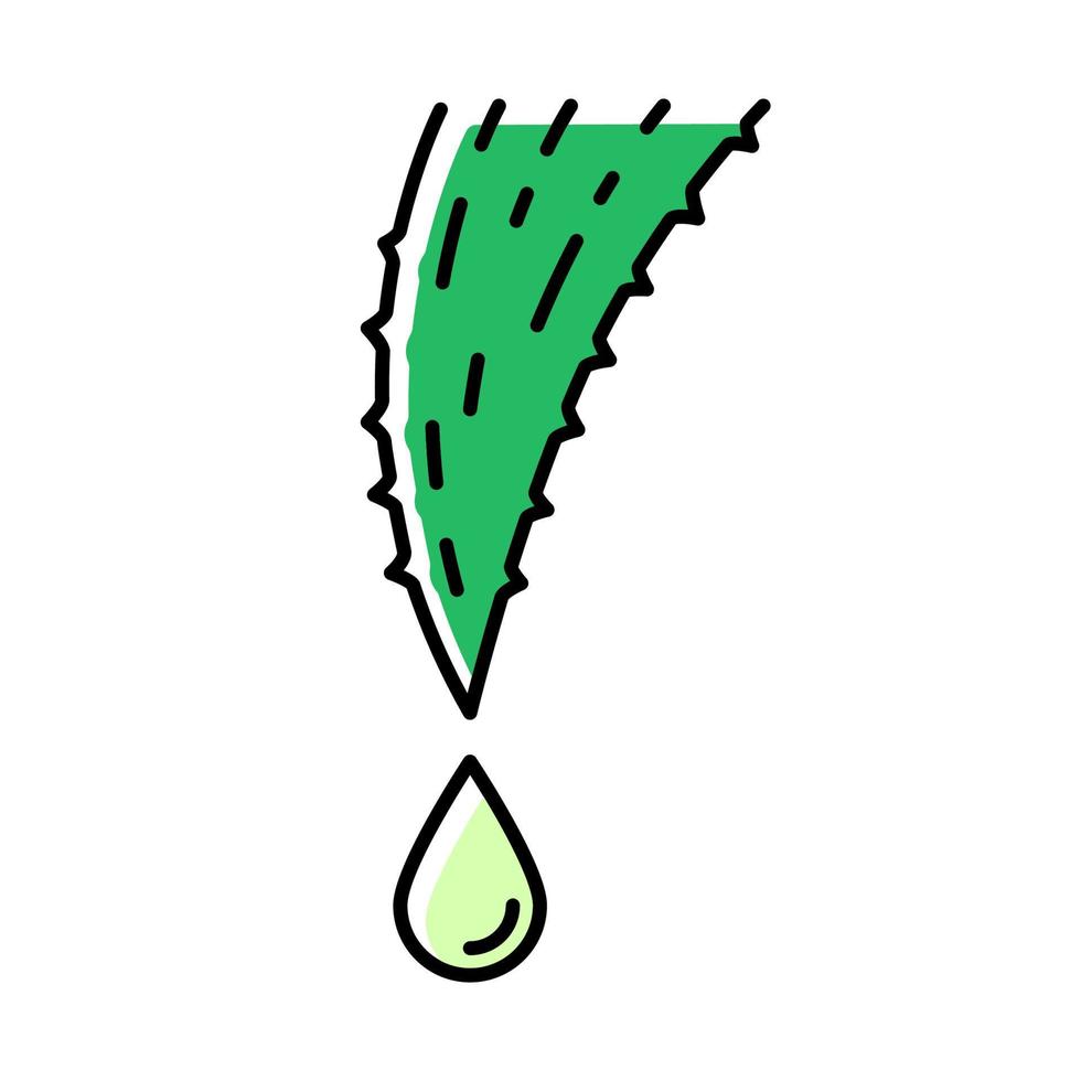 ícone de cor verde de suco de planta vetor