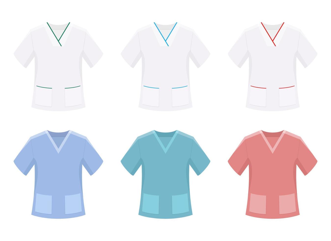 ilustração de design de vetor de roupas médicas isolada no fundo branco