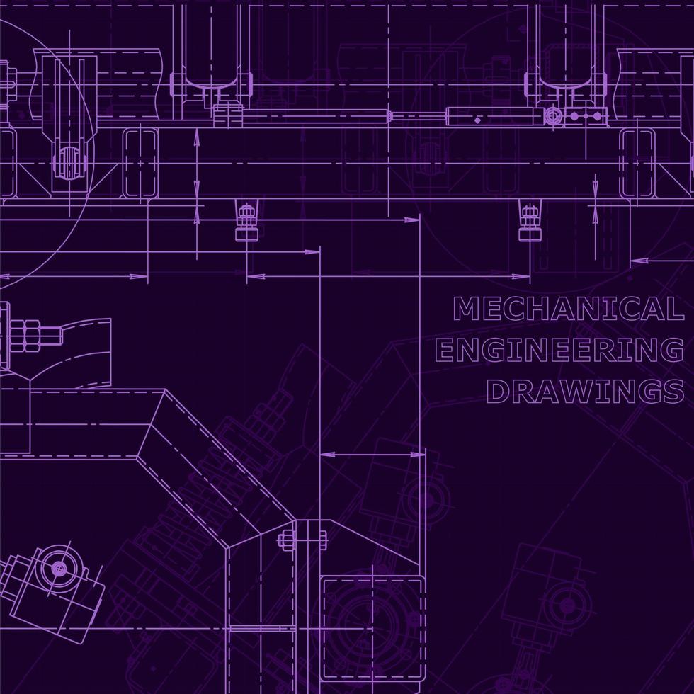 planta, esboço. ilustração de engenharia vetorial vetor