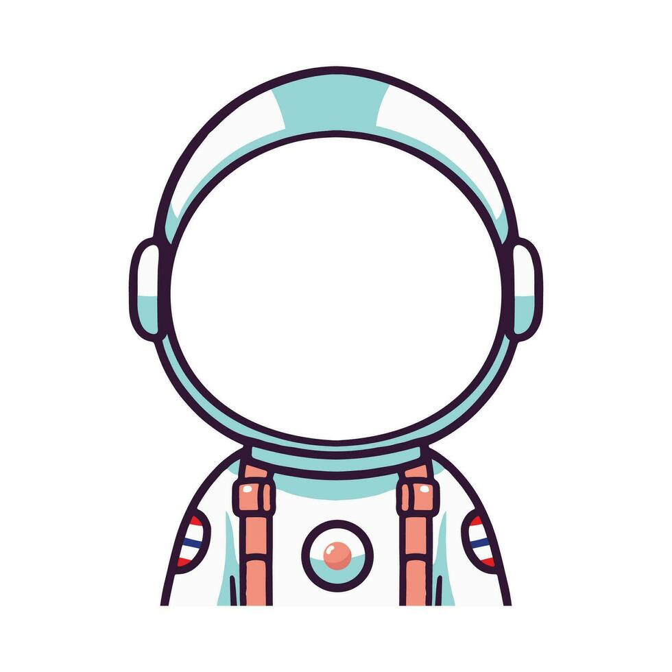 desenho animado astronauta capacete rabisco placa vetor