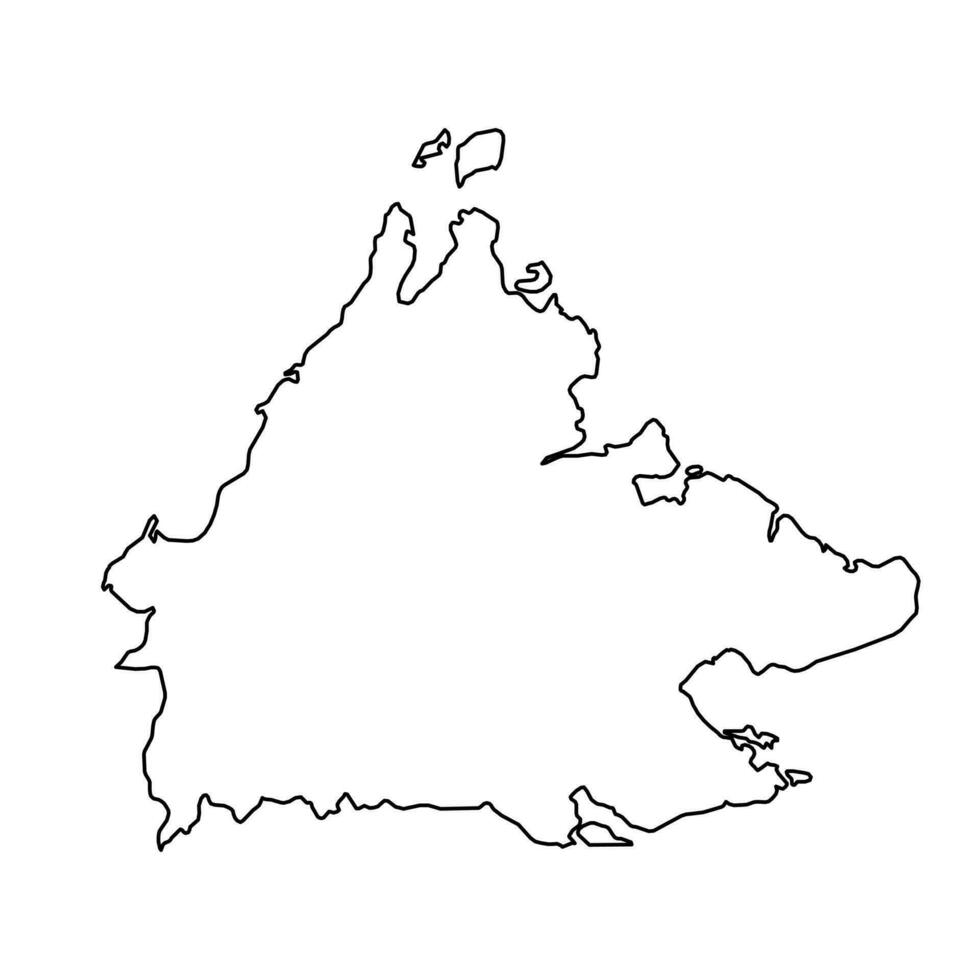 sabah Estado mapa, administrativo divisão do Malásia. vetor ilustração.