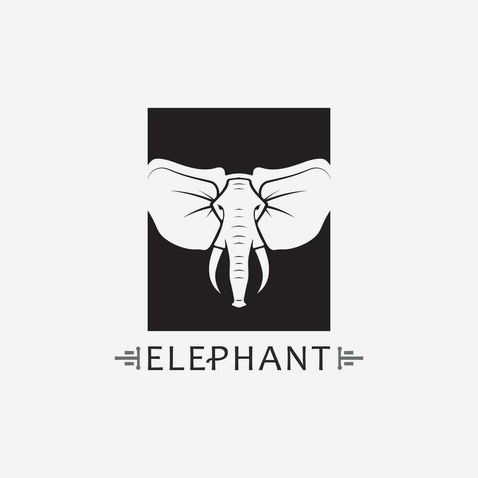 modelo de design de ilustrador de vetor de logotipo de elefante