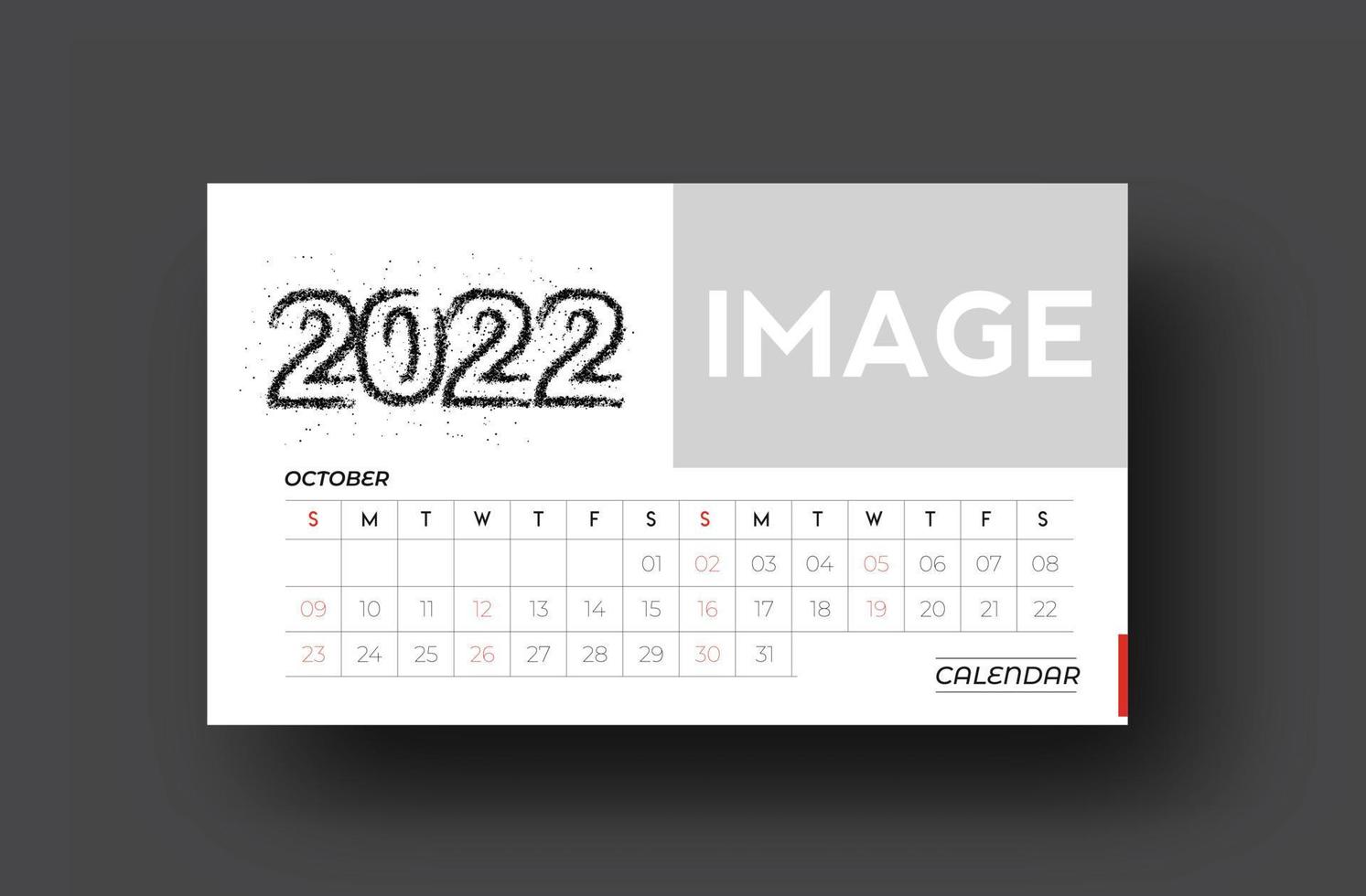 calendário de feliz ano novo 2022 - elementos de design de férias de ano novo para cartões de férias, cartaz de banner de calendário para decorações, fundo de ilustração vetorial. vetor