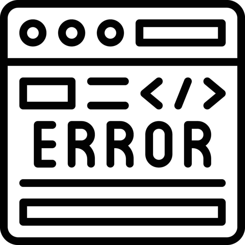 código erro vetor ícone