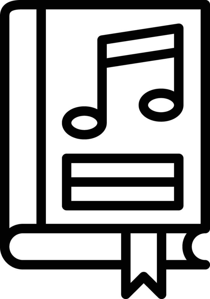 ícone de vetor de livro de música