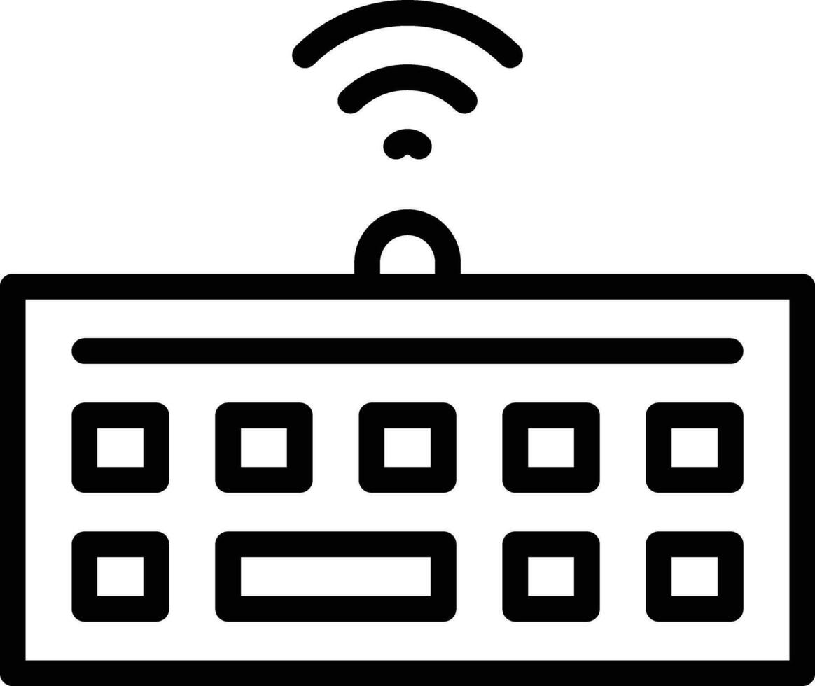 ícone de vetor de teclado sem fio