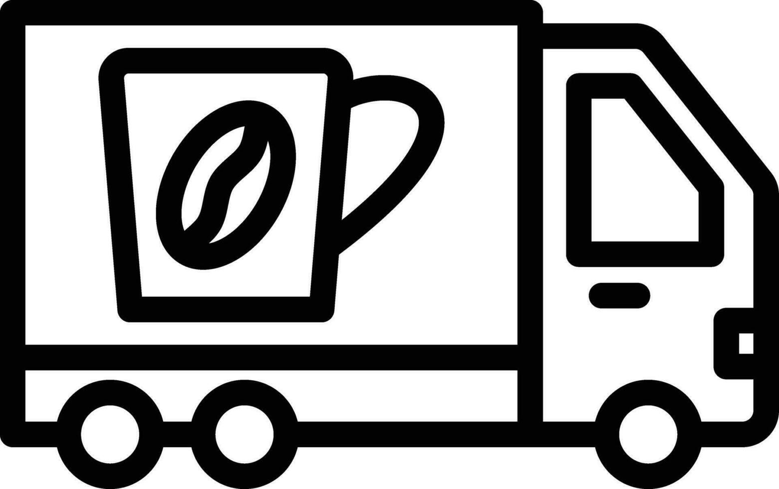 café caminhão vetor ícone
