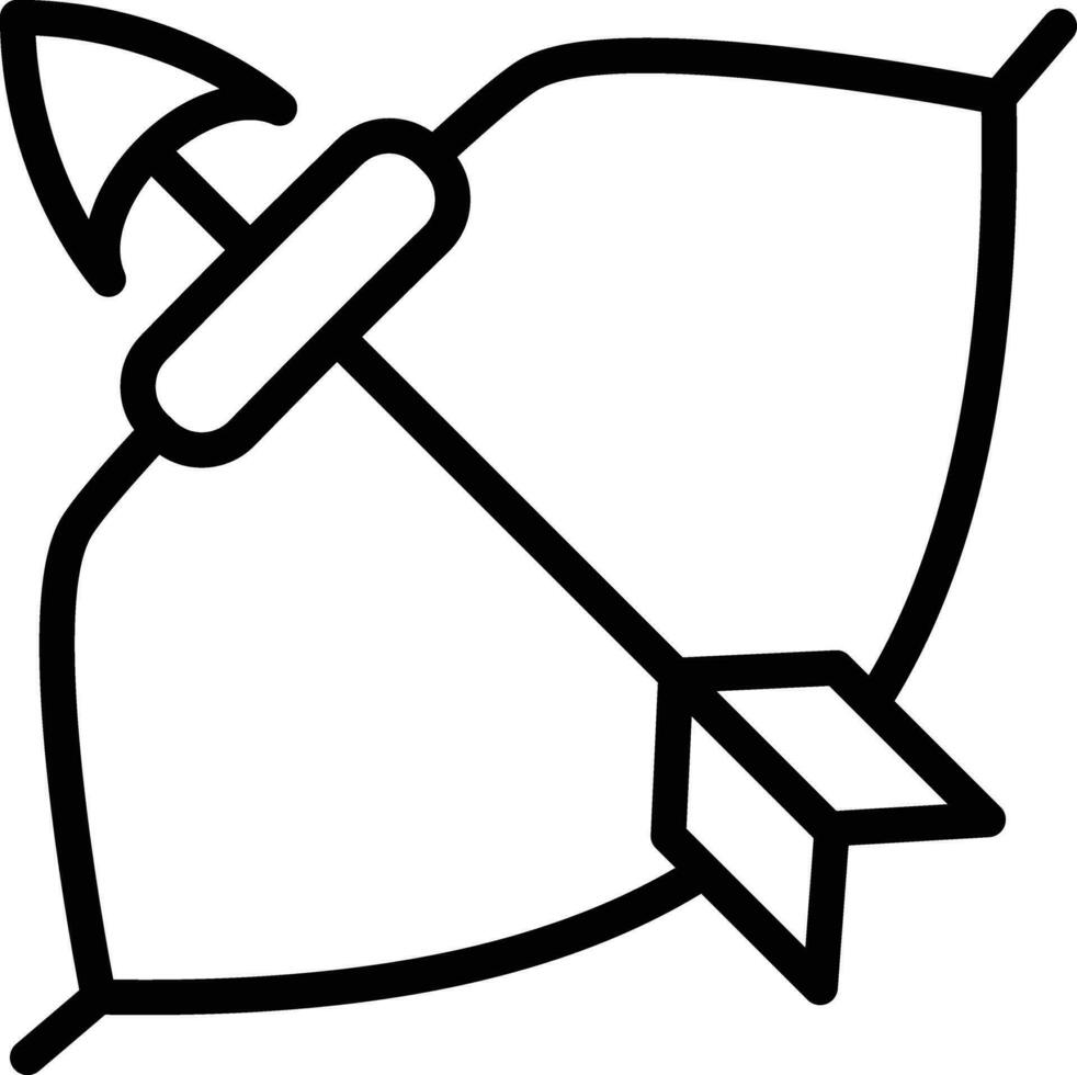ícone de vetor de flecha de arco