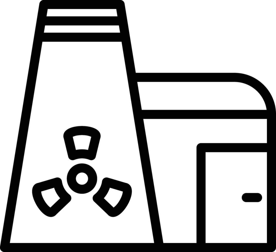 ícone de vetor de usina nuclear