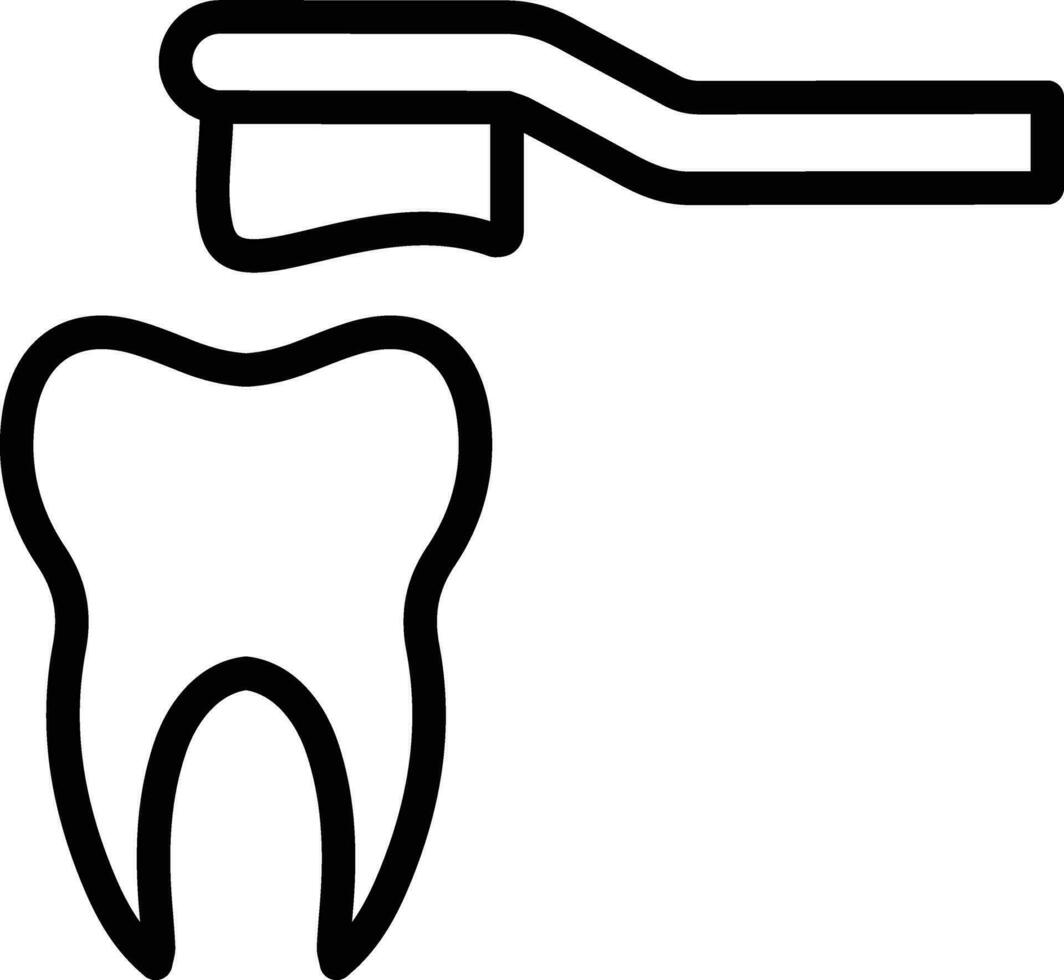 limpeza dente com escova vetor ícone