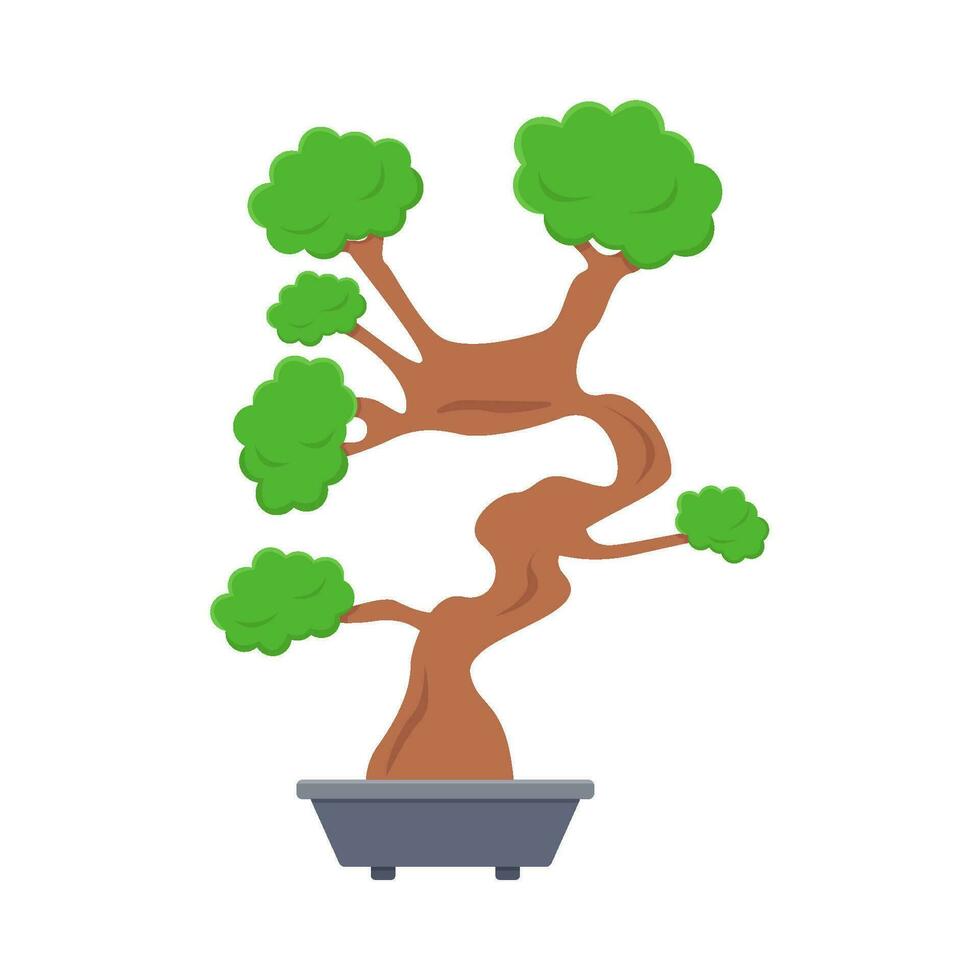 bonsai árvore dentro Panela ilustração vetor