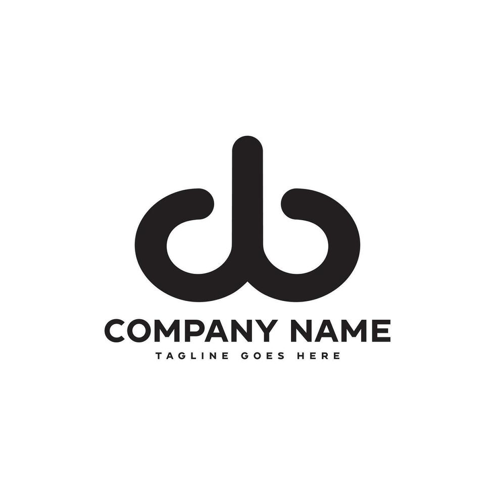inicial nome carta bd ou db ícone logotipo símbolo vetor