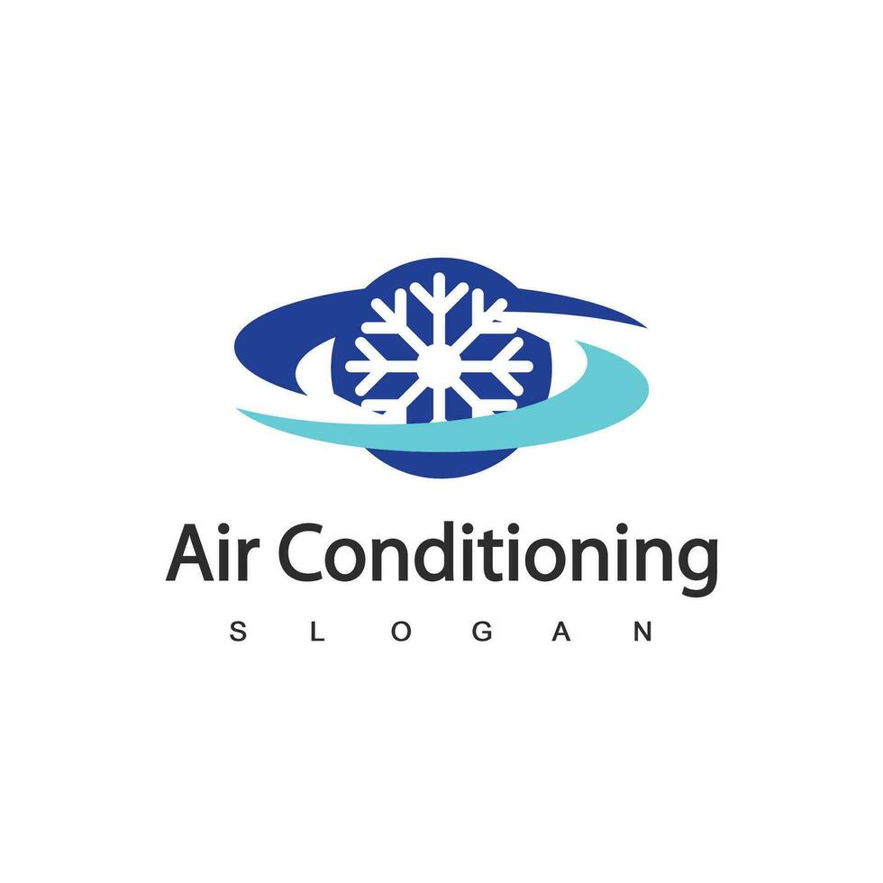 logotipo de ar condicionado, conceito de logotipo hvac vetor