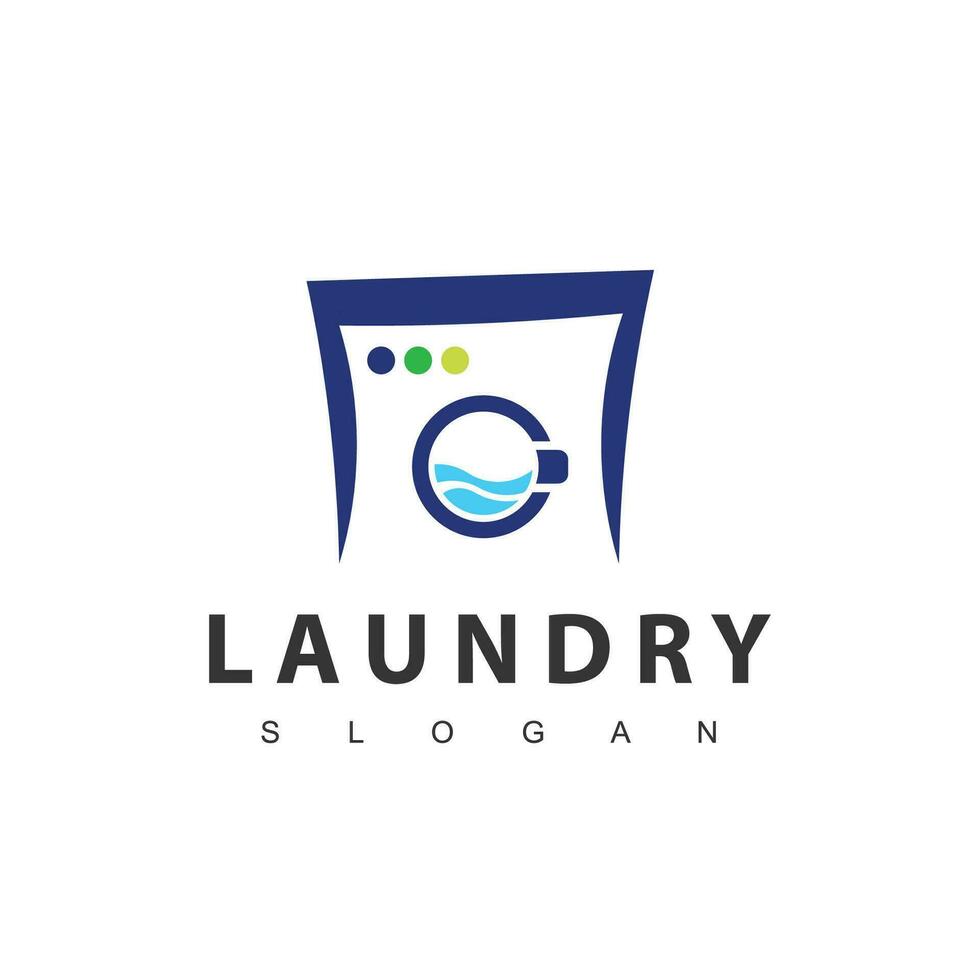 lavanderia logotipo modelo. simples lavanderia ilustração logotipo com camiseta e cabide símbolo. vetor