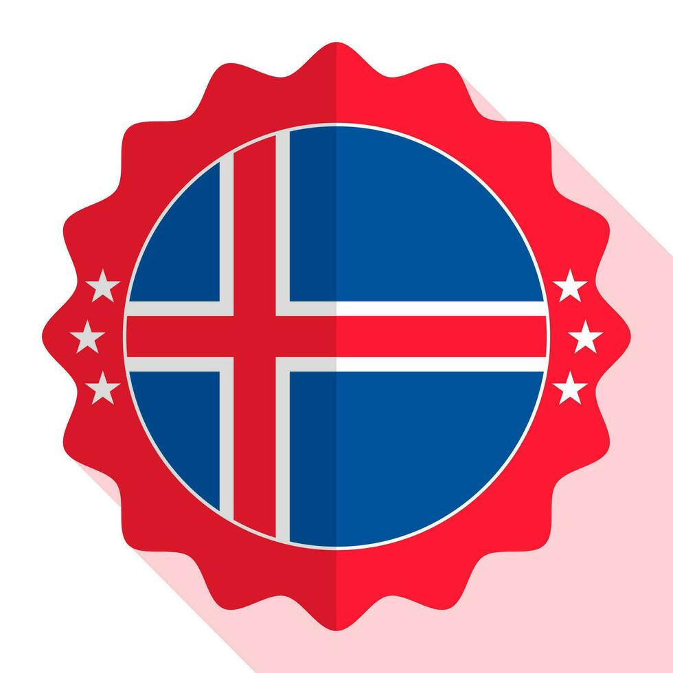 Islândia qualidade emblema, rótulo, sinal, botão. vetor ilustração.