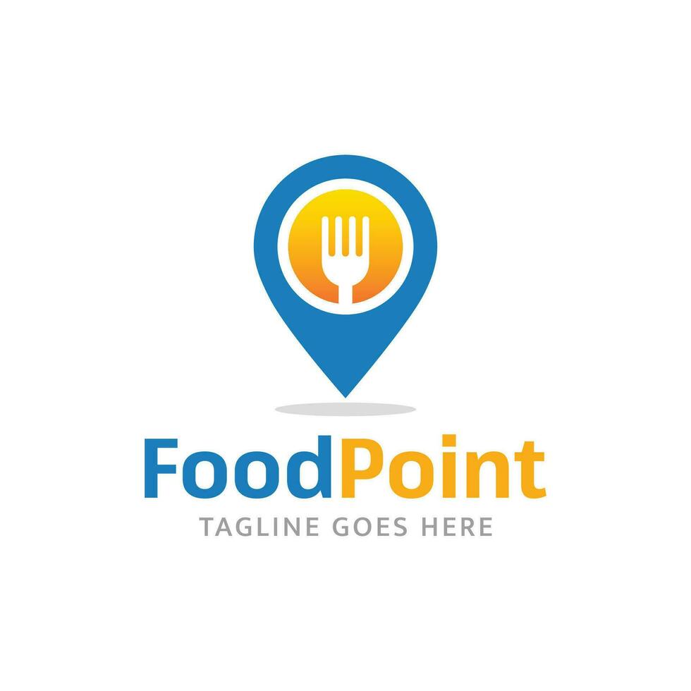 modelo de design de logotipo de ponto de comida vetor