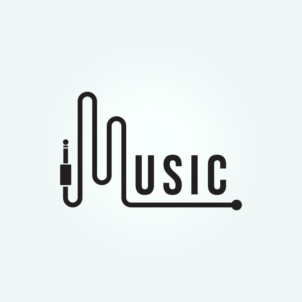 carta m música logotipo Projeto coleção com gradiente estilo vetor