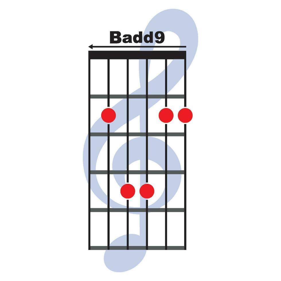 b adicionar9 guitarra acorde ícone vetor