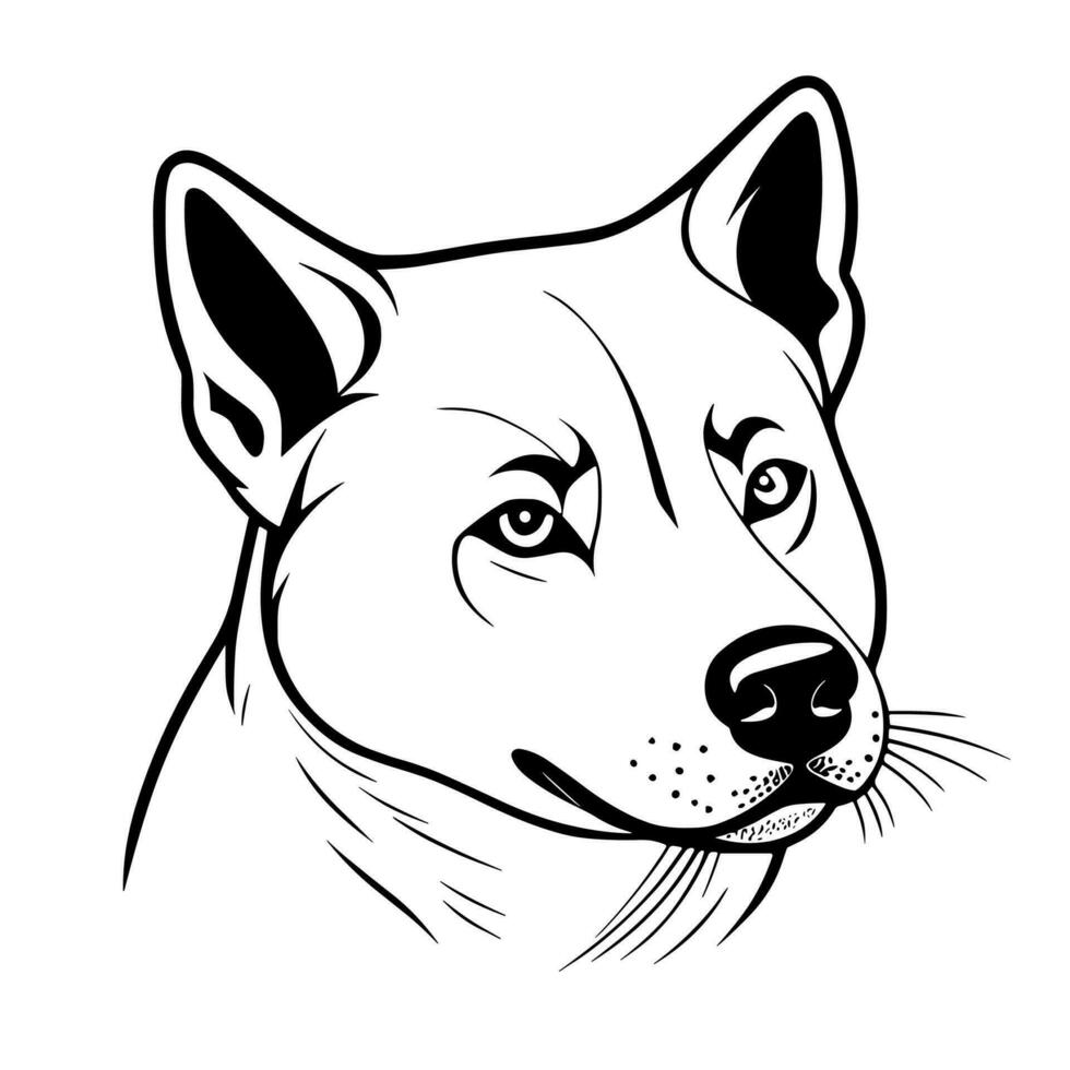 fofa cachorro vetor Preto e branco desenho animado personagem Projeto coleção. branco fundo. animais de estimação, animais.