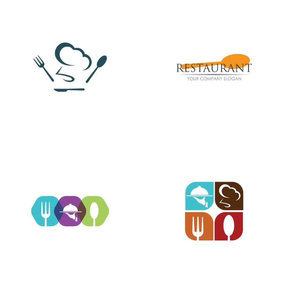 modelo de design de ilustração vetorial de logotipo de restaurante vetor