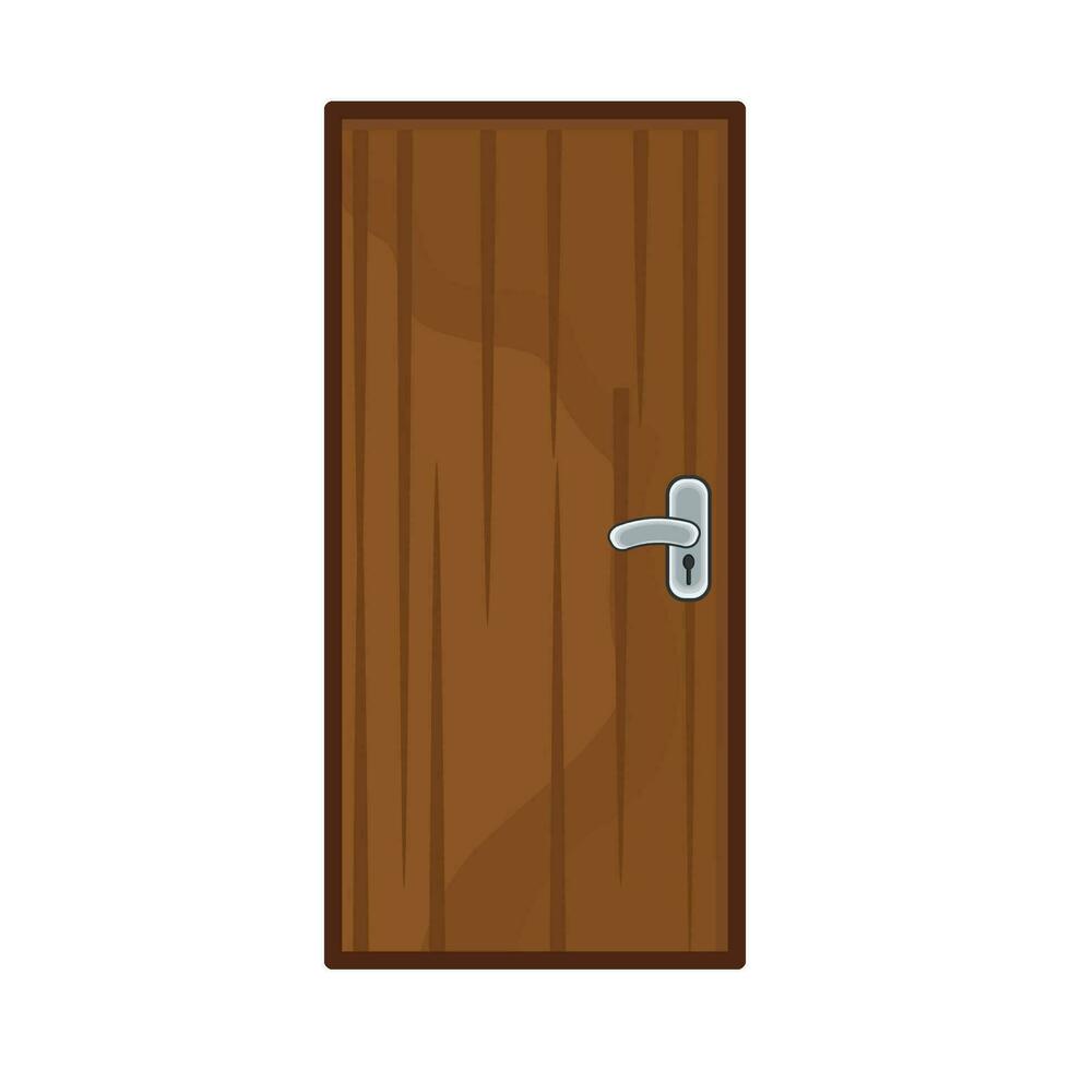 ilustração do de madeira porta vetor