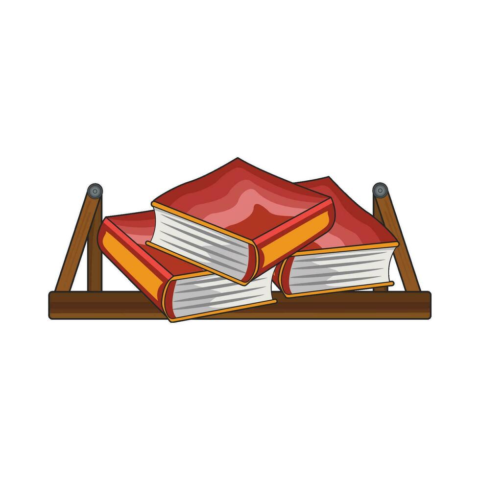 ilustração do estante de livros vetor