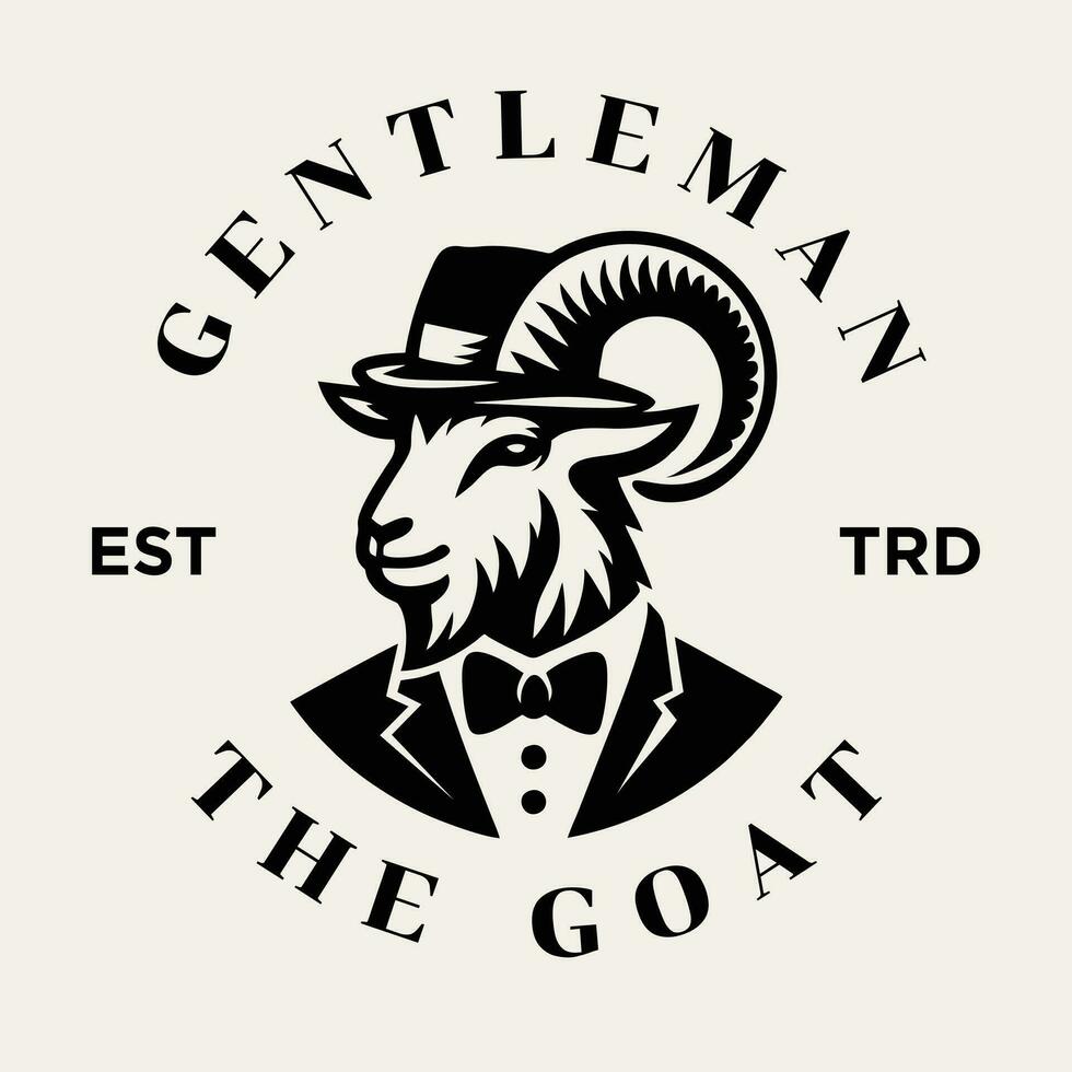 bode cavalheiro vintage logotipo ícone Projeto vetor