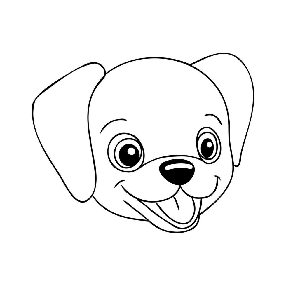desenho animado cachorro esboço vetor